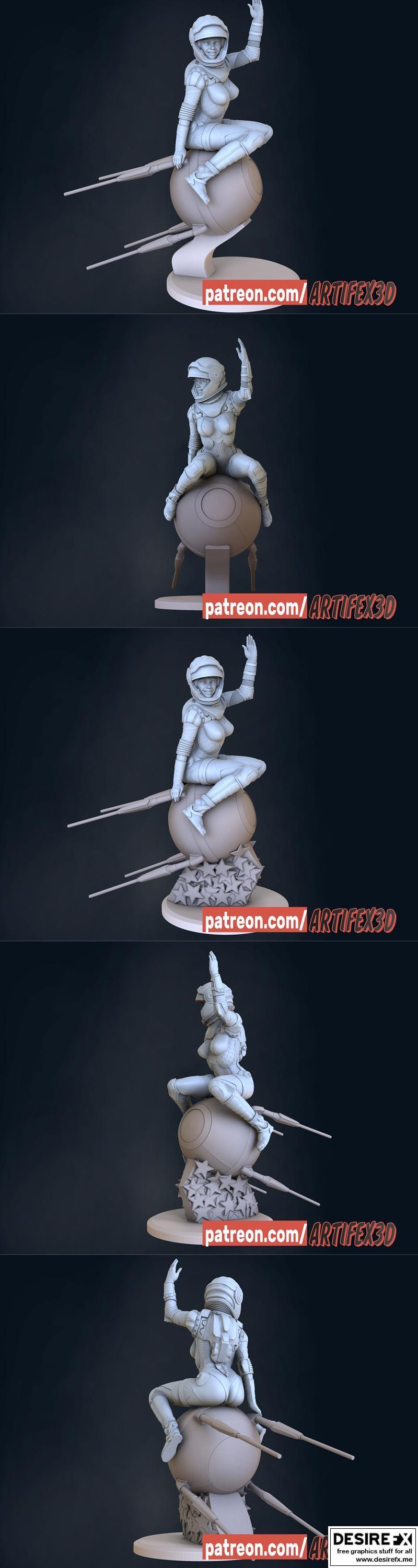 科幻少女 3D打印模型|Sci-Fi Girl – 3D Print Model STL