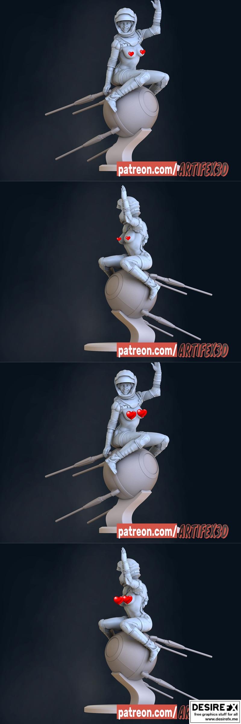 科幻少女 3D打印模型|Sci-Fi Girl – 3D Print Model STL