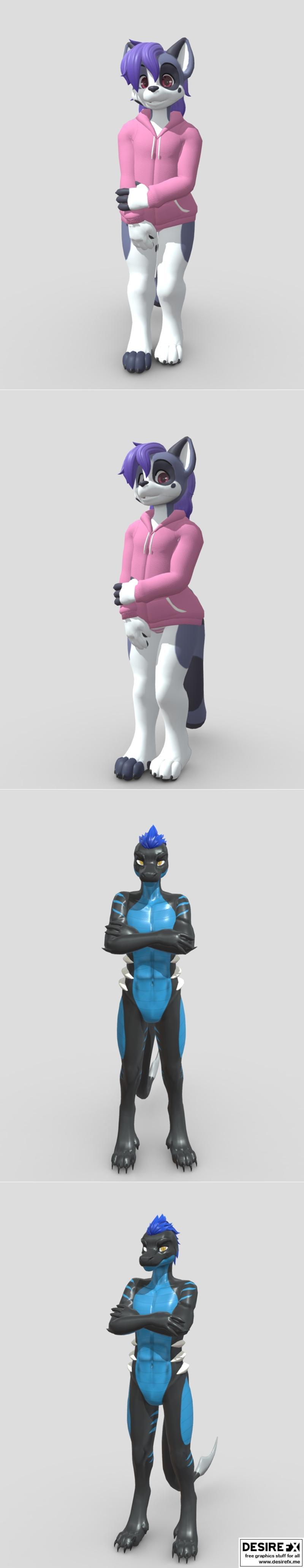 Epsilion与Scylez——3D打印动漫角色模型|Epsilion and Scylez – 3D Print Model STL