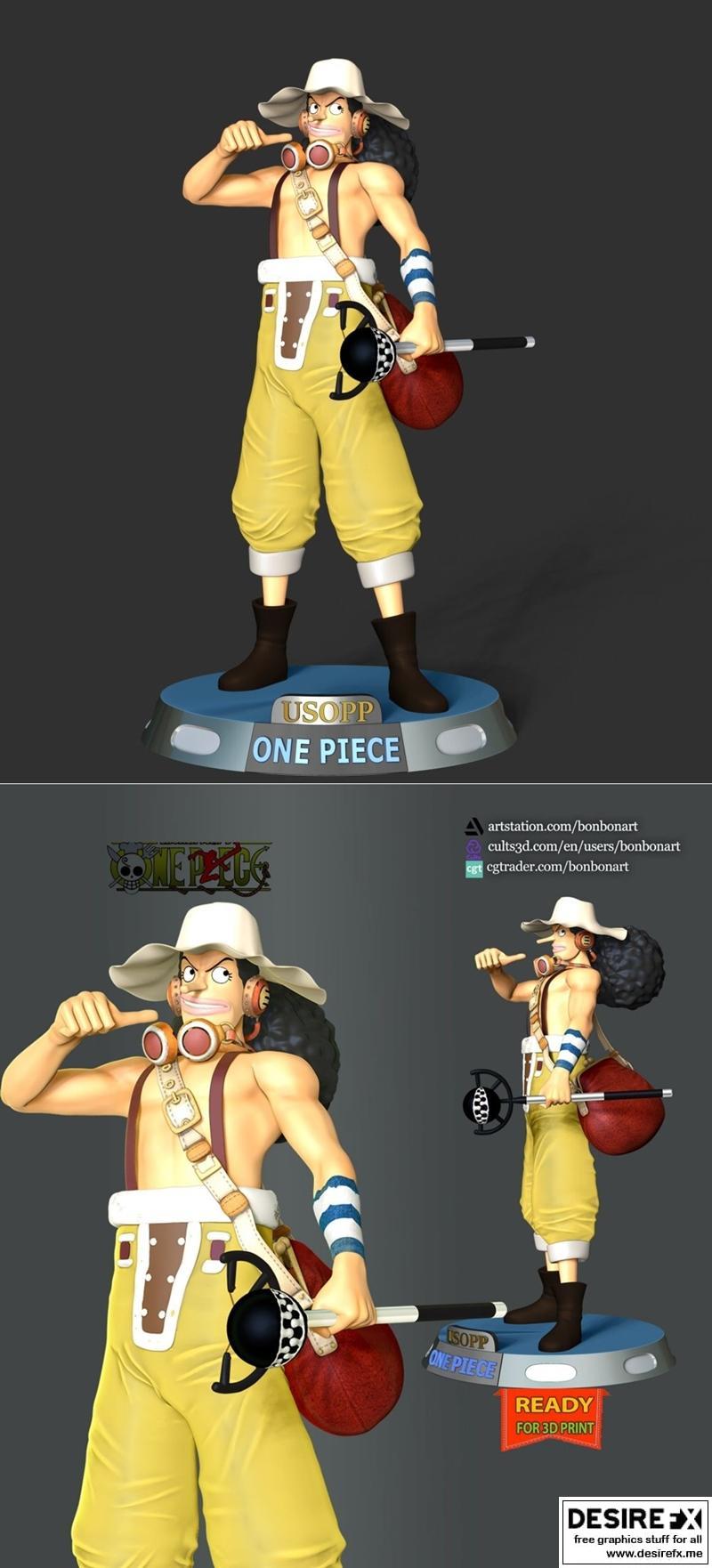 《海贼王 Usopp 3D打印模型》|Usopp – One Piece – 3D Print Model STL
