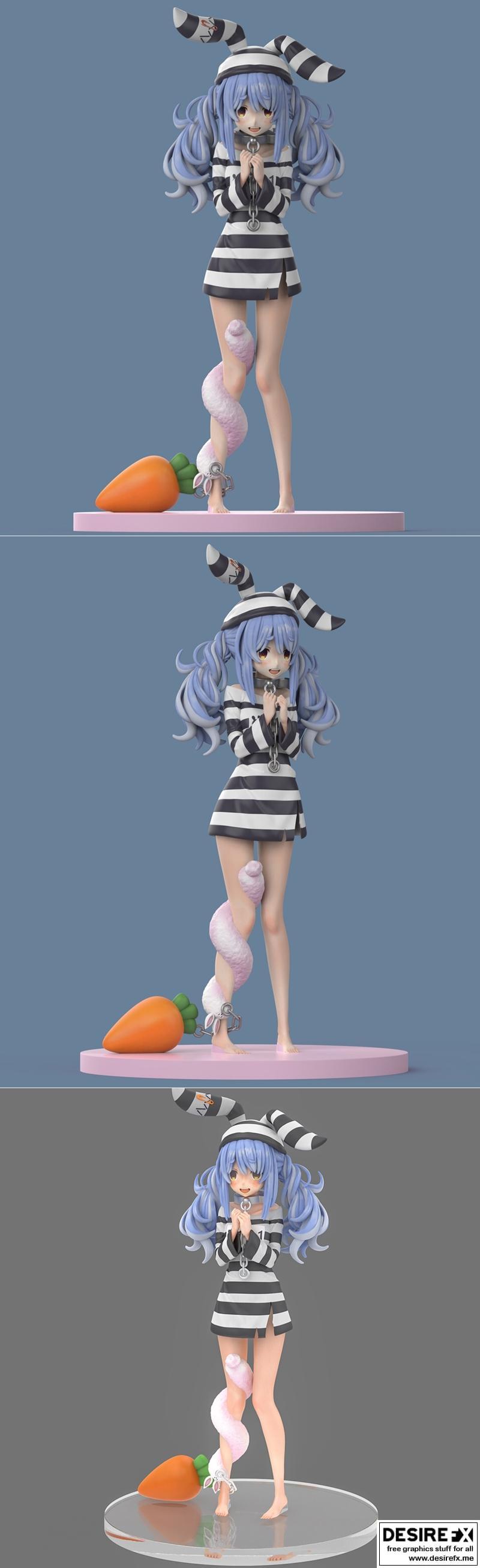 Hololive USADA 帕科拉 3D打印模型|Hololive Usada Pekora jail version – 3D Print Model STL