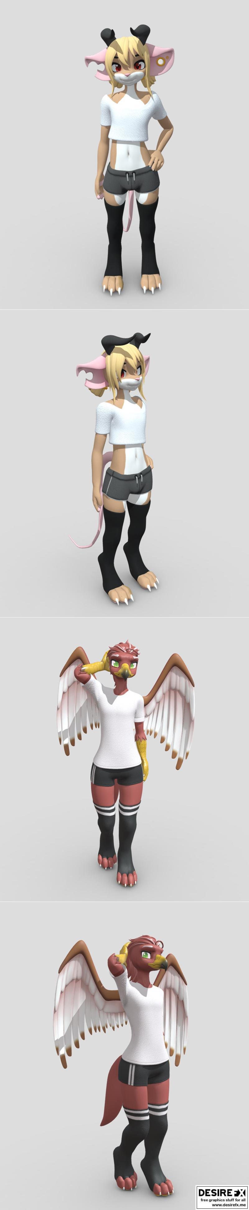 Riley与Legsy 3D打印模型|Riley and Legsy – 3D Print Model STL