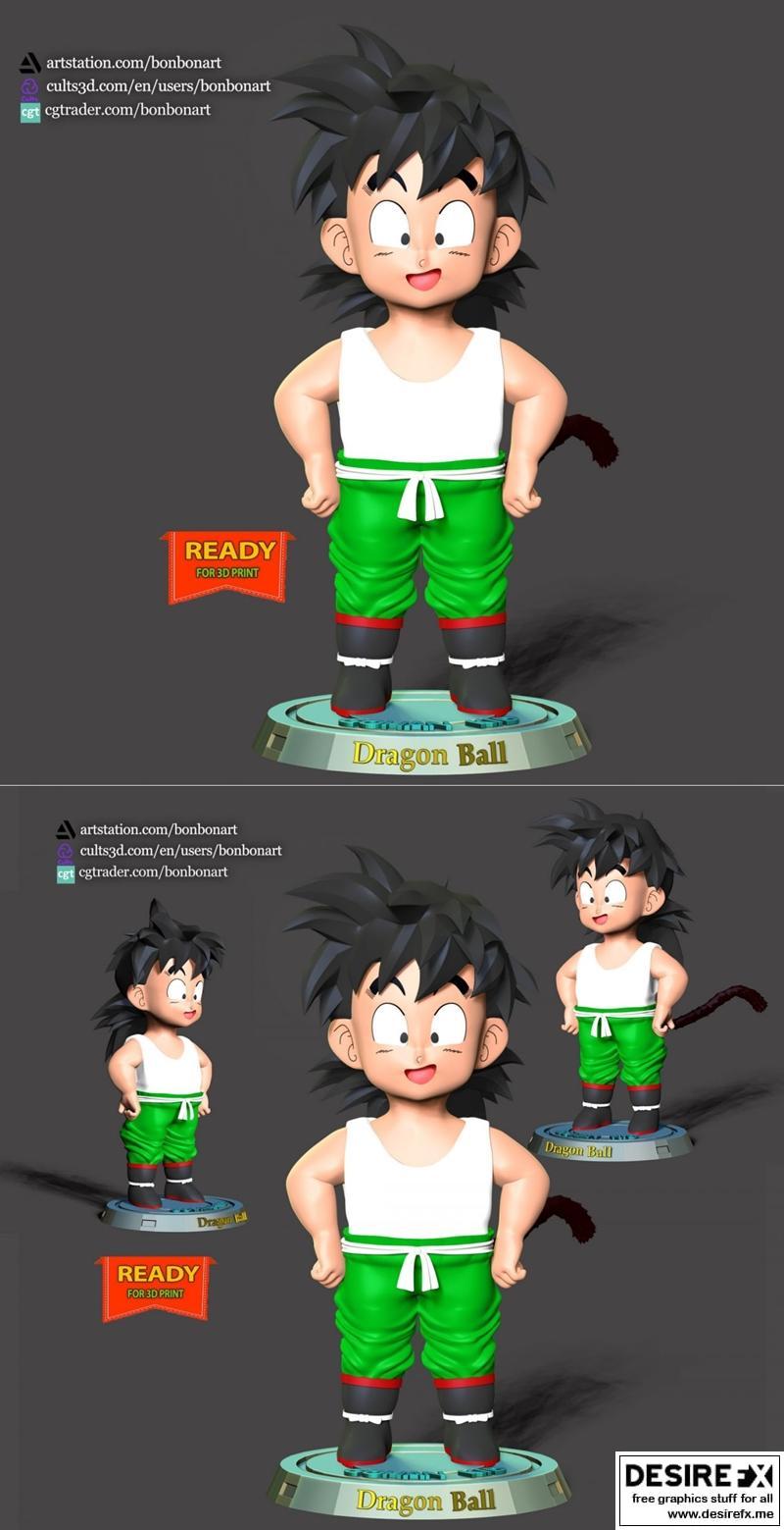 龙珠-悟饭-3D打印模型|Dragon Ball – Gohan Kid – 3D Print Model STL