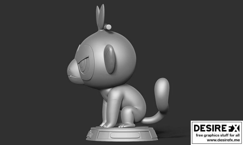 宝可梦 Grookey 3D打印模型|Grookey – Pokemon Fanart 3D print model