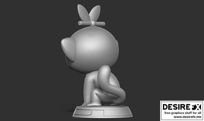 宝可梦 Grookey 3D打印模型|Grookey – Pokemon Fanart 3D print model