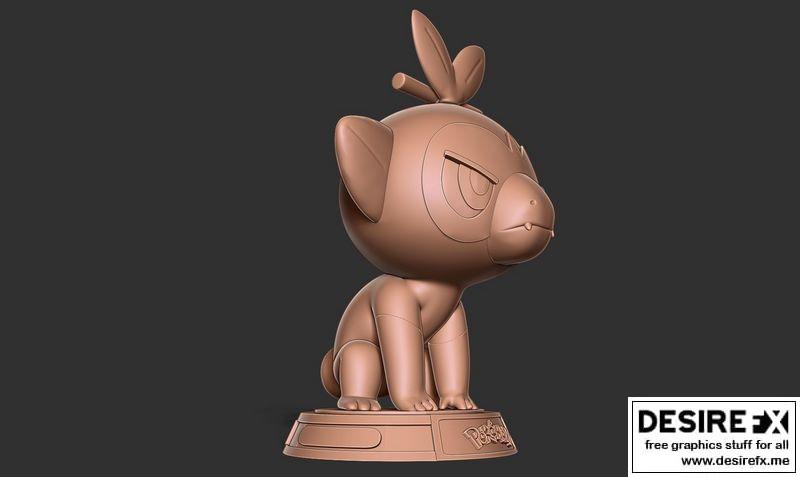 宝可梦 Grookey 3D打印模型|Grookey – Pokemon Fanart 3D print model