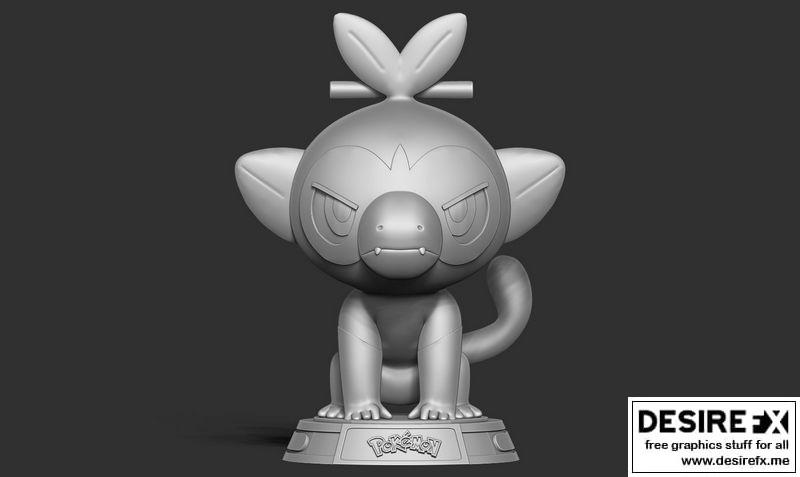 宝可梦 Grookey 3D打印模型|Grookey – Pokemon Fanart 3D print model