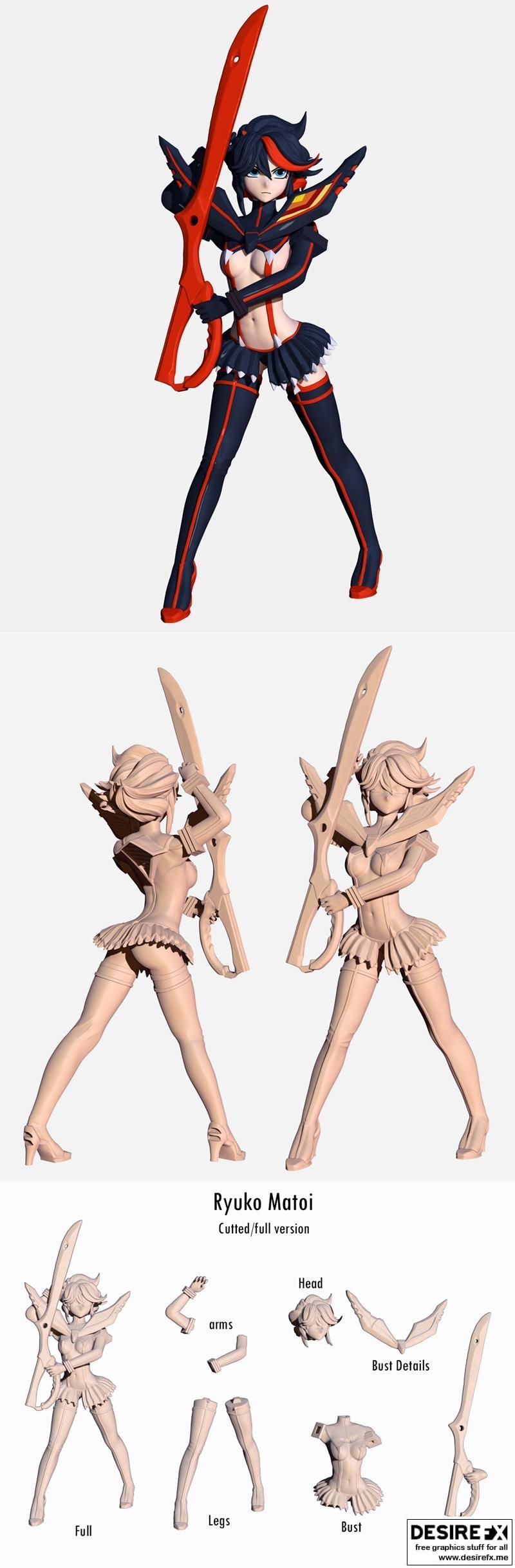 Ryuko Matoi 3D打印模型|Ryuko Matoi – 3D Print Model STL