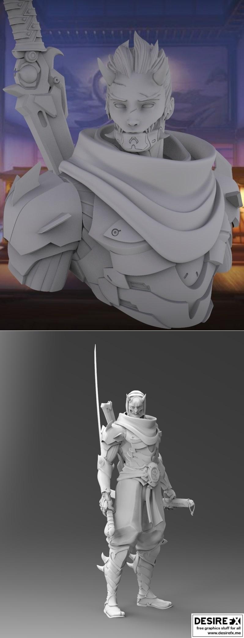oni genji 3d打印模型|Oni Genji – 3D Print Model STL