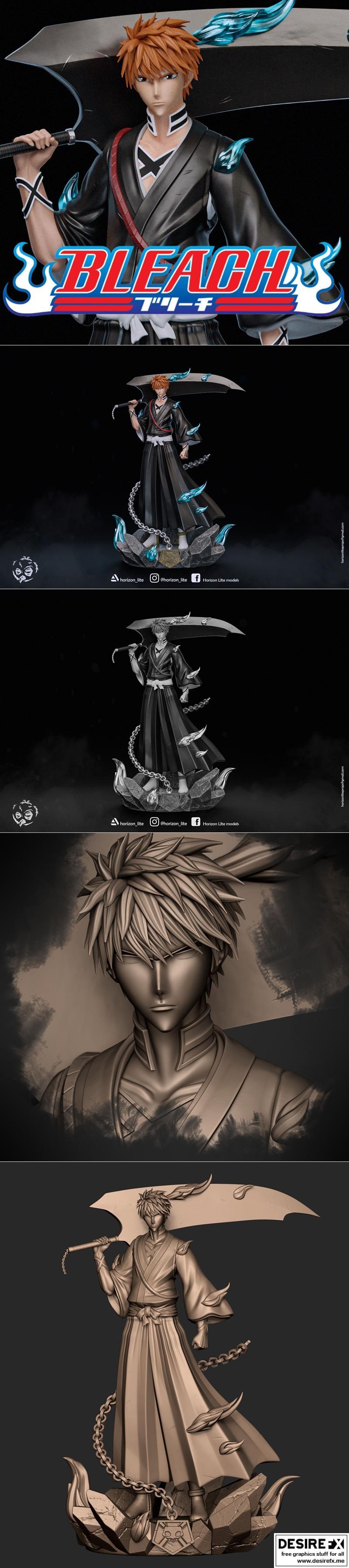 BLEACH 朽木白哉 3D打印模型|Ichigo Bleach – 3D Print Model STL