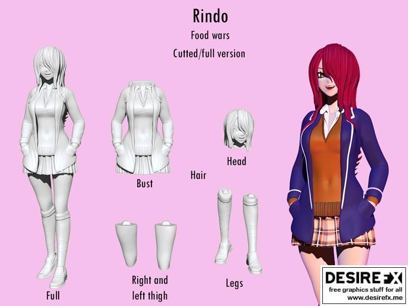 Rindo - 3D打印模型 - 动漫游戏角色模型|Rindo – 3D Print Model STL