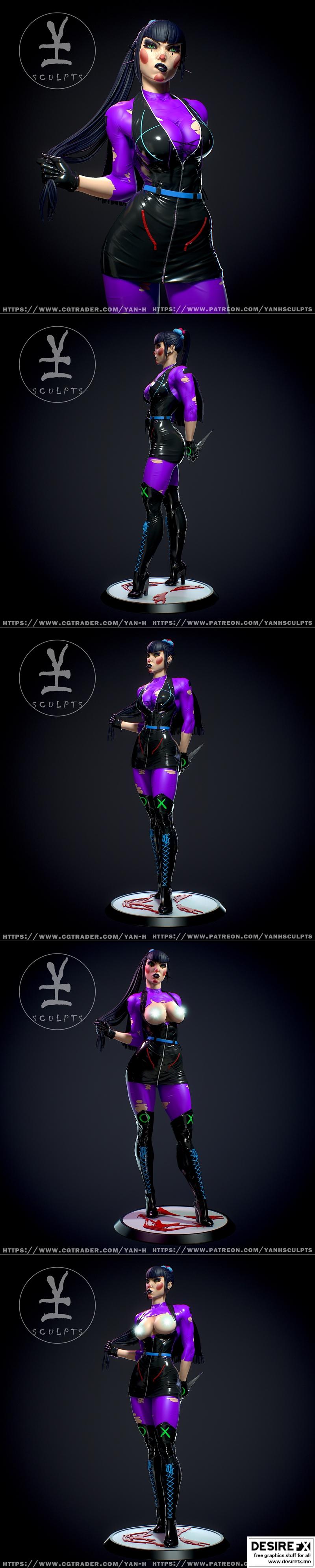 Punchline 3D打印模型：Yan-H角色立体模型|Punchline – Yan-H – 3D Print Model STL