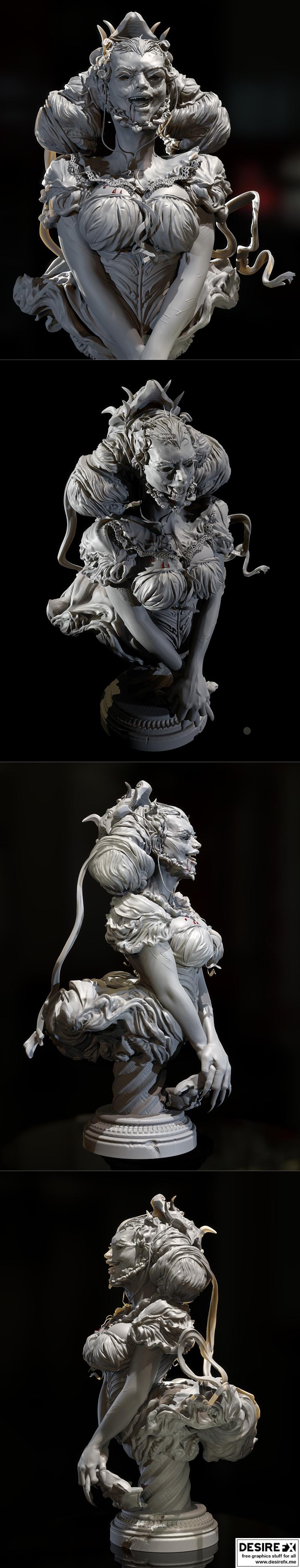 吸血鬼女孩德古拉·瓦拉德·钉刺者奴隶 3D打印模型|Vampire Girl Draculas Vlad the Impaler Slave – 3D Print Model STL