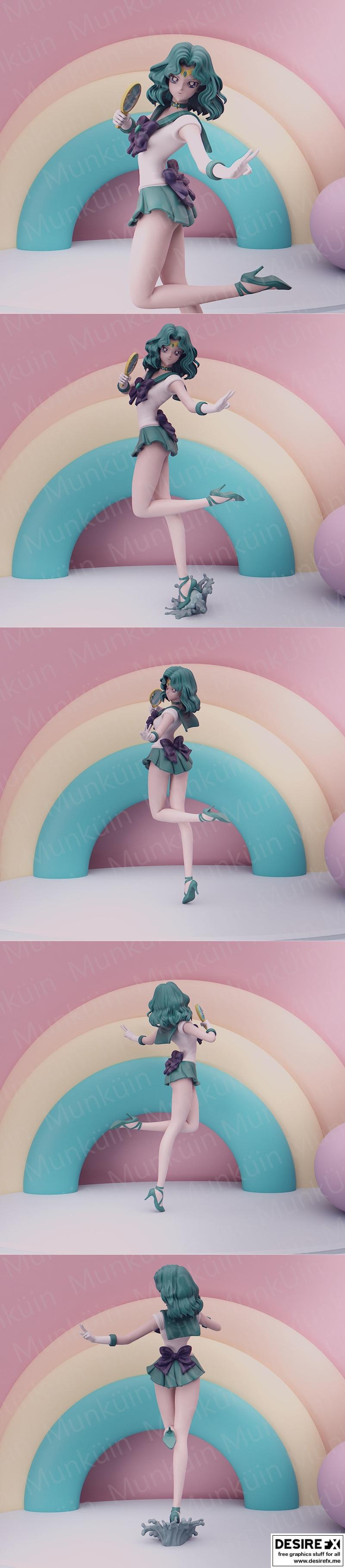 海王星粉丝艺术3D打印模型|Sailor Neptune Fan Art – 3D Print Model STL
