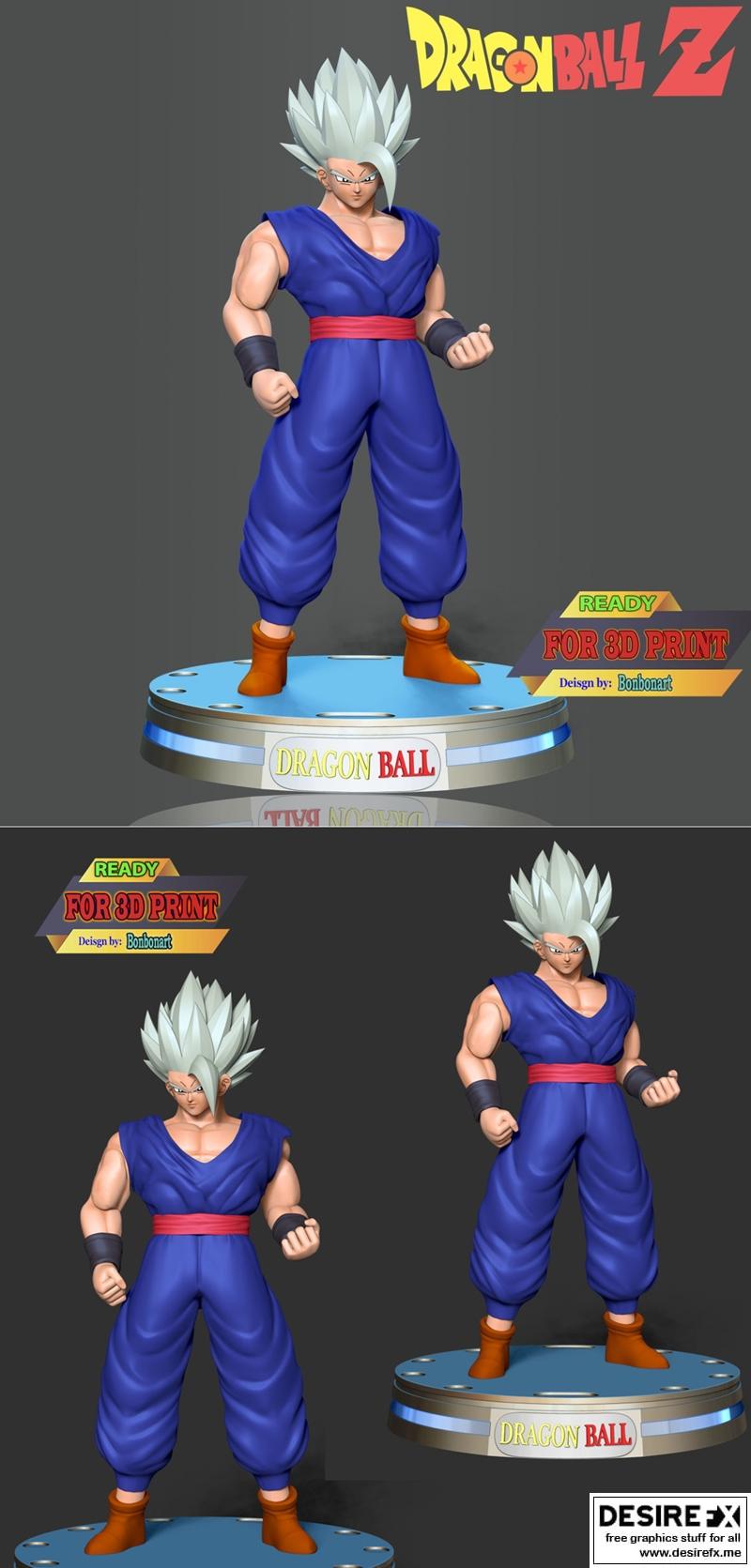 悟饭 beast 3D打印模型|Gohan Beast – 3D Print Model STL