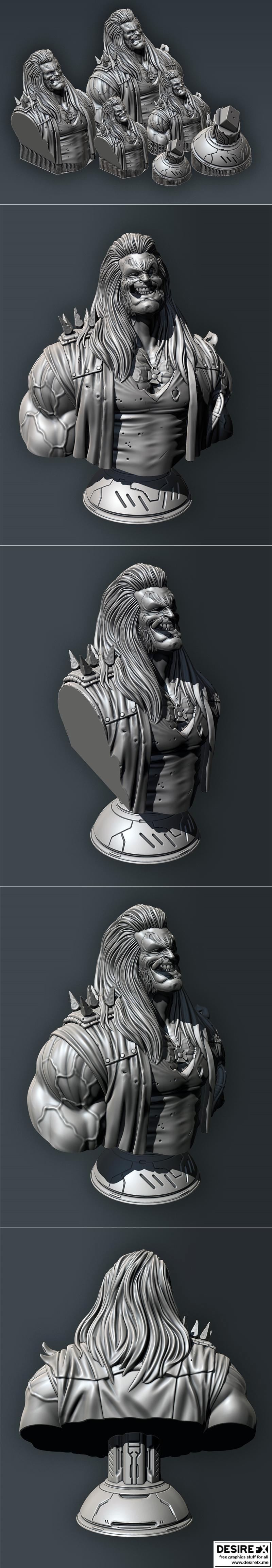 Eastman Lobo 3D打印模型|Eastman Lobo bust – 3D Print Model STL