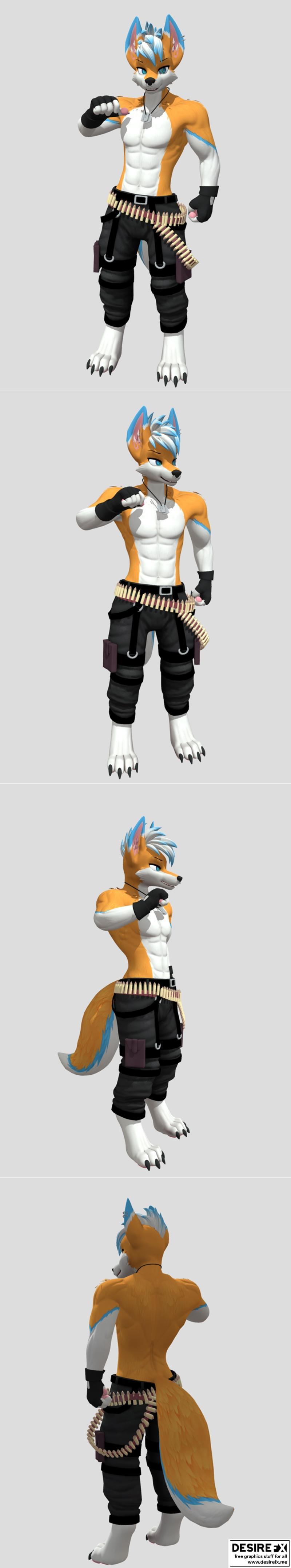Acid Fox VRChat作品《3D打印模型》|Acid Fox VRChat commission – 3D Print Model STL