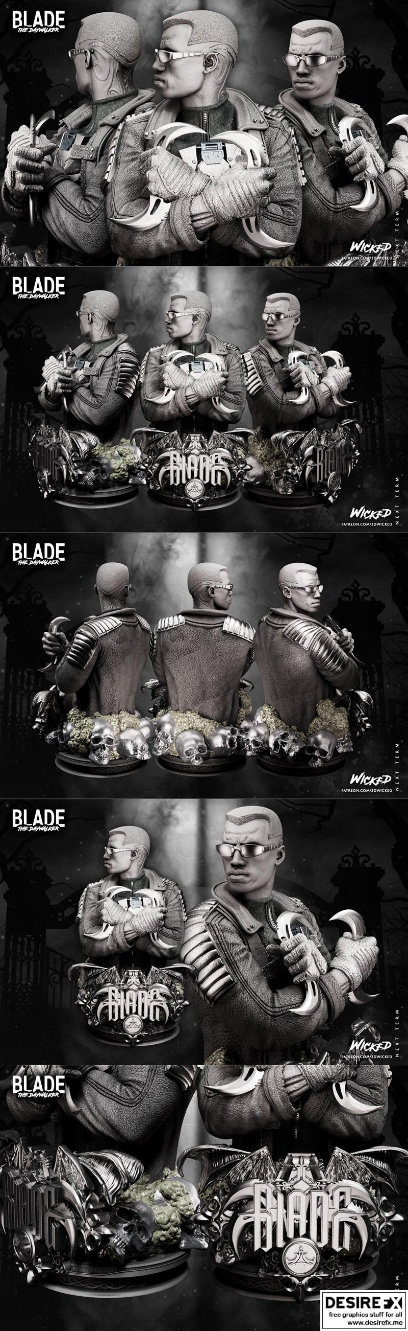 Wicked - 刀背 - 3D打印模型|Wicked – Blade Bust – 3D Print Model STL