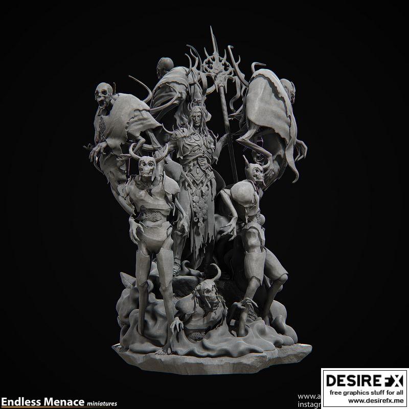 3D打印模型：奈克罗魔导士|Necromancer 3D print model