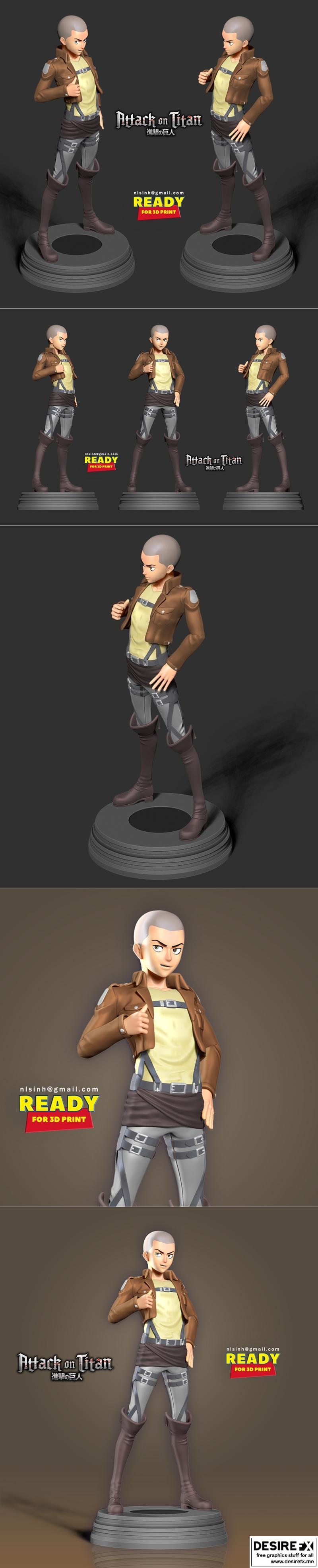 《进击的巨人》康妮·斯普林格 3D打印模型|Attack on Titan – Connie Springer – 3D Print Model STL