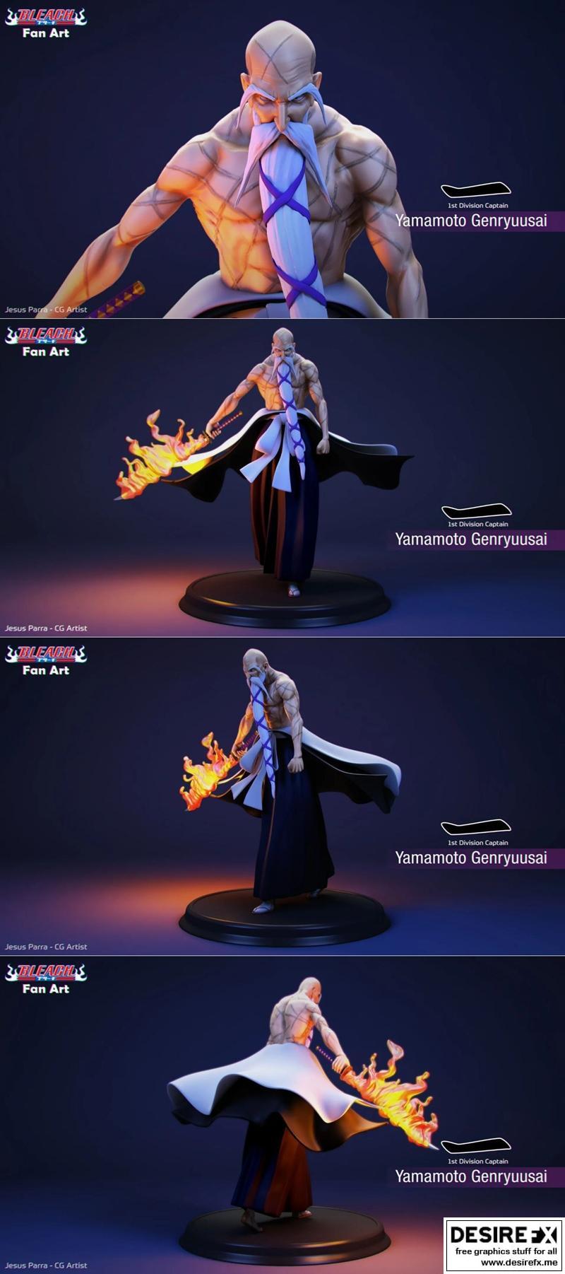 山本五郎太-源氏篇-3D打印模型|Shigekuni Yamamoto-Genryuusai – 3D Print Model STL