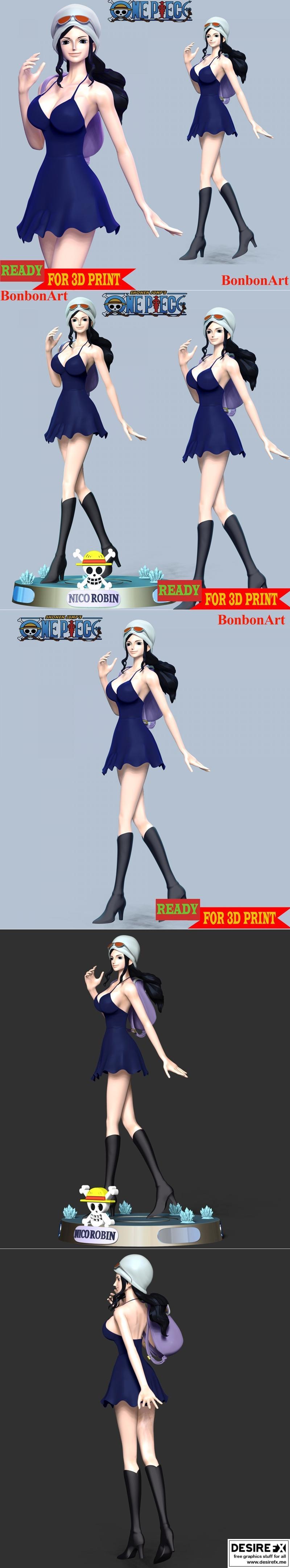 《海贼王》尼可·罗宾 3D打印模型|Nico Robin – One Piece – 3D Print Model STL