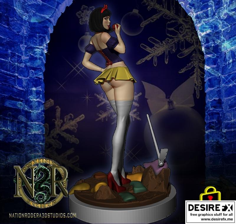 白雪公主 3D打印模型|Sexy Snow White – 3D Print Model STL