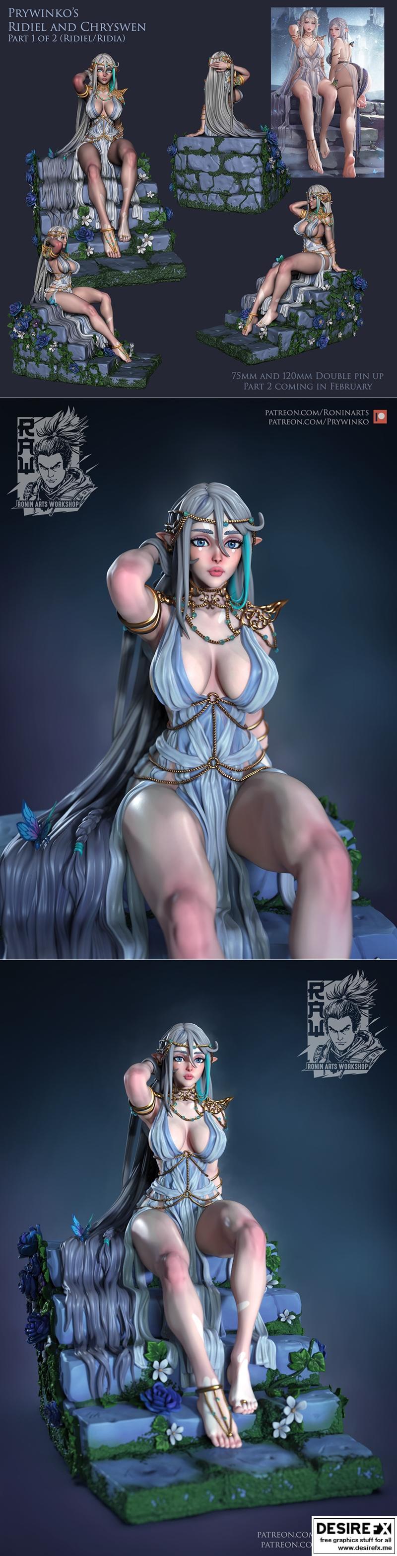 Ronin Arts Workshop RAW - 瑞迪亚 3D打印模型|Ronin Arts Workshop RAW – Ridia – 3D Print Model STL