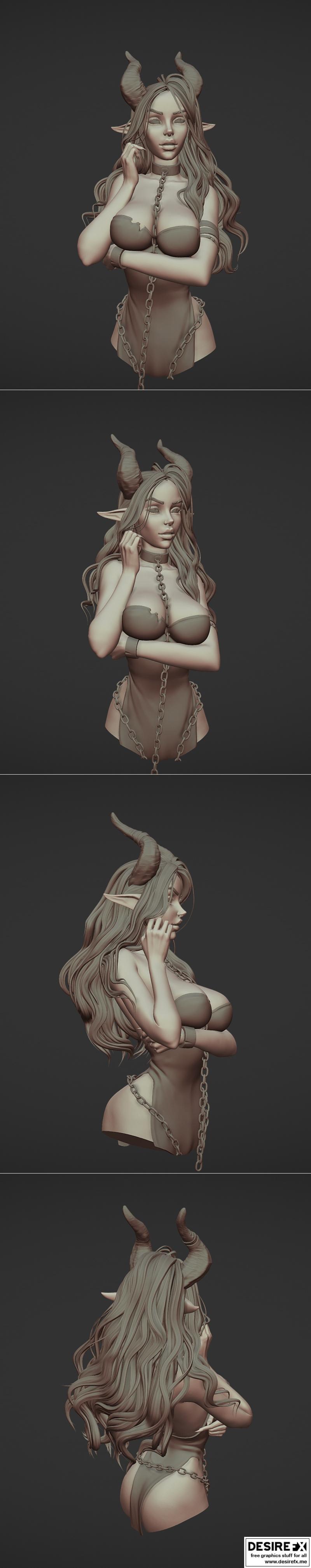 Girl 01 塑造 - 3D打印模型|Girl 01 Sculpt – 3D Print Model STL