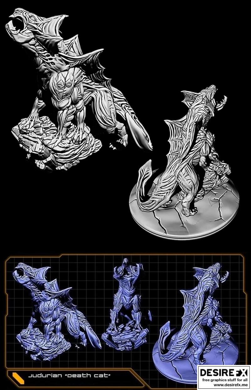 科幻世界Judurian死亡猫咪 3D打印模型|Sci-Fi Judurian Death Cat – 3D Print Model STL