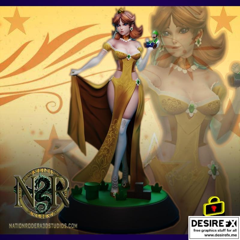 马里奥 Kart中的黛西公主3D打印模型|Princess Daisy from Mario kart – 3D Print Model STL