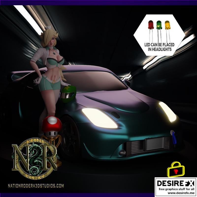 马里奥赛车罗莎琳3D打印模型|Rosalina Mario Kart – 3D Print Model STL