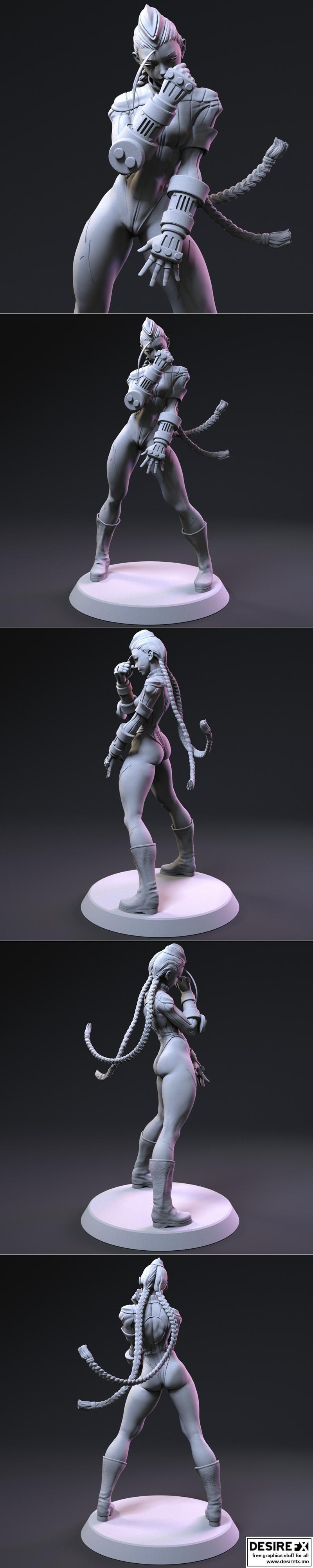 街霸 Cammy 3D打印模型|Cammy Street Fighter – 3D Print Model STL