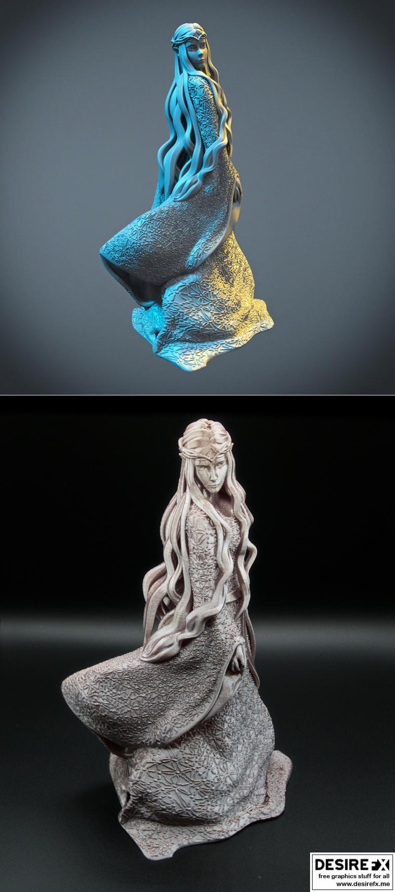 魔戒中的加拉德瑞尔 3D打印模型|Galadriel Lord Of the Ring – 3D Print Model STL
