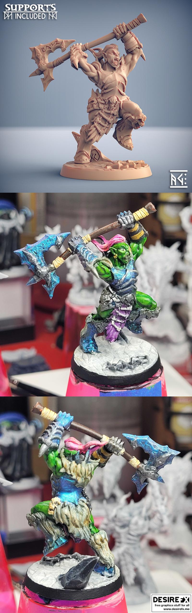 霜金属氏族兽人男 3D打印模型|Artisan Guild – Frostmetal Clan Orc H – 3D Print Model STL