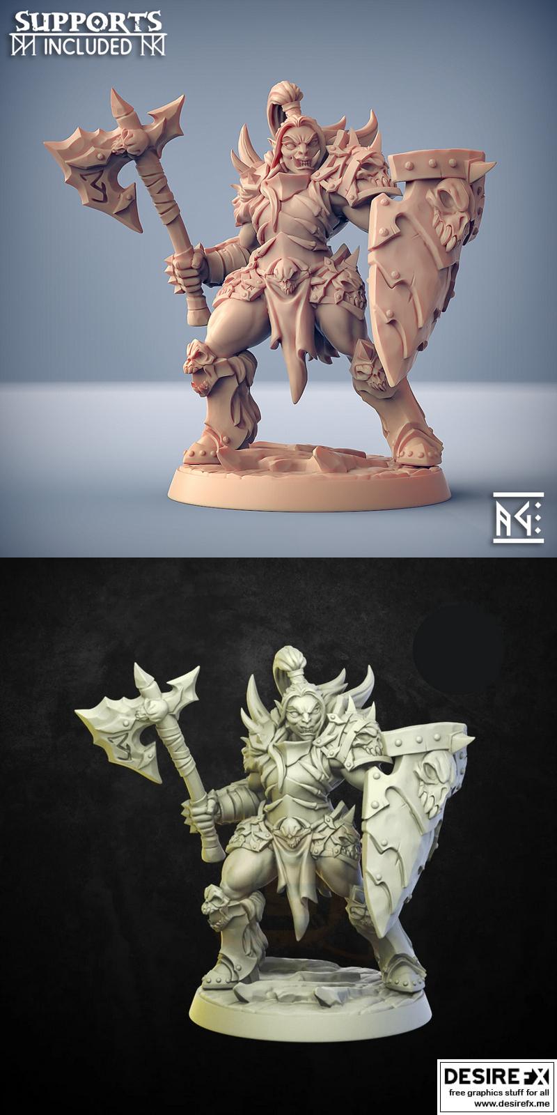 寒铁氏 orc 3D打印模型|Artisan Guild – Frostmetal Clan Orc G – 3D Print Model STL