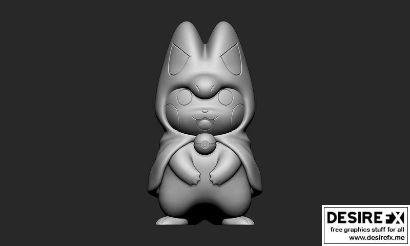 宝可梦 - 奇普利 - 树cko 3D打印模型|Pokemon – Pikachu Treecko Cosplay 3D print model