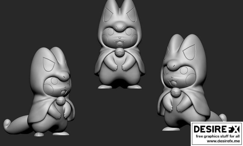 宝可梦 - 奇普利 - 树cko 3D打印模型|Pokemon – Pikachu Treecko Cosplay 3D print model