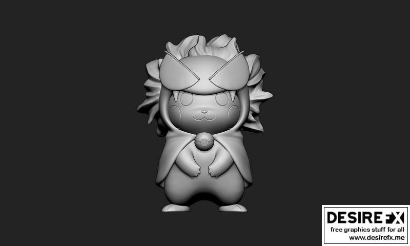 宝可梦 皮卡丘 3D打印模型|Pokemon – Pikachu Cosplay Gastly 3D print model