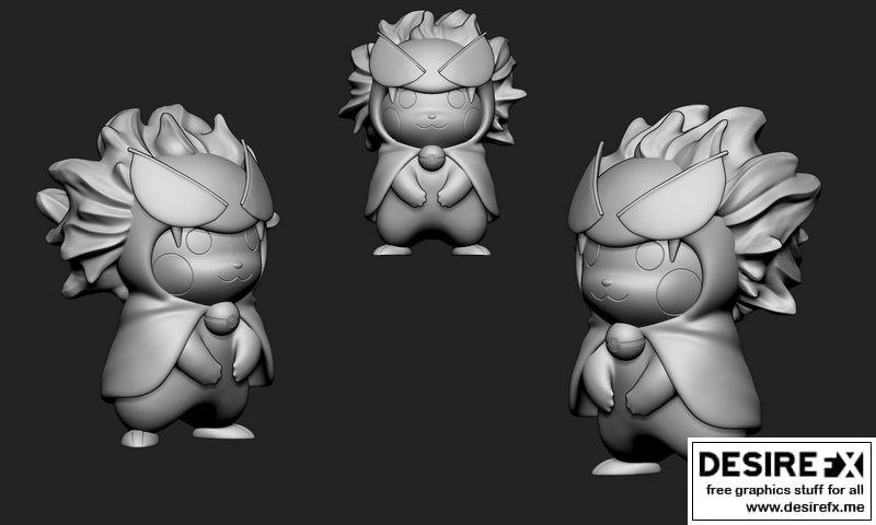 宝可梦 皮卡丘 3D打印模型|Pokemon – Pikachu Cosplay Gastly 3D print model