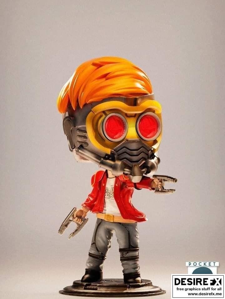 Pocket Players Starlord 3D打印模型|Pocket Players Starlord – 3D Print Model STL
