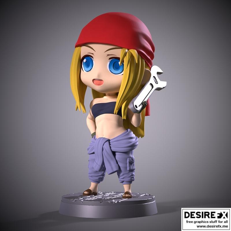小恶魔Winry岩壁——3D打印模型|Chibi Winry Rockbell – 3D Print Model STL