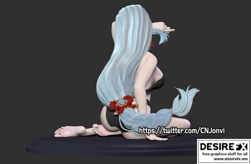 原神希诺亚3D打印模型|GENSHIN SHENHE BIKINI 3D print model