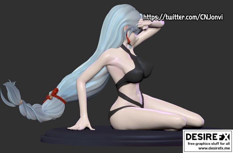原神希诺亚3D打印模型|GENSHIN SHENHE BIKINI 3D print model
