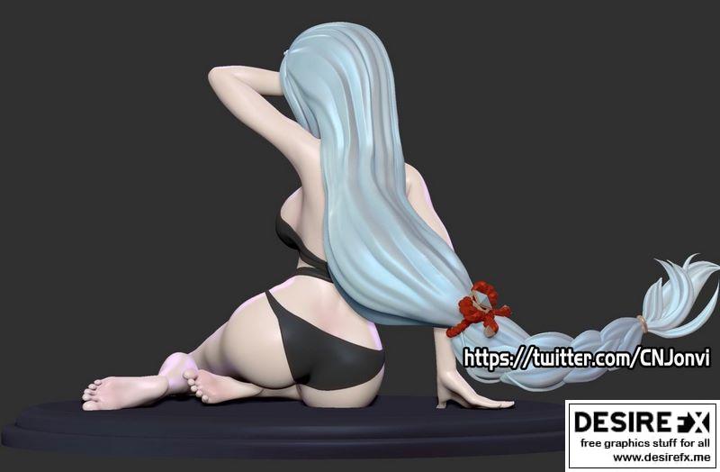 原神希诺亚3D打印模型|GENSHIN SHENHE BIKINI 3D print model