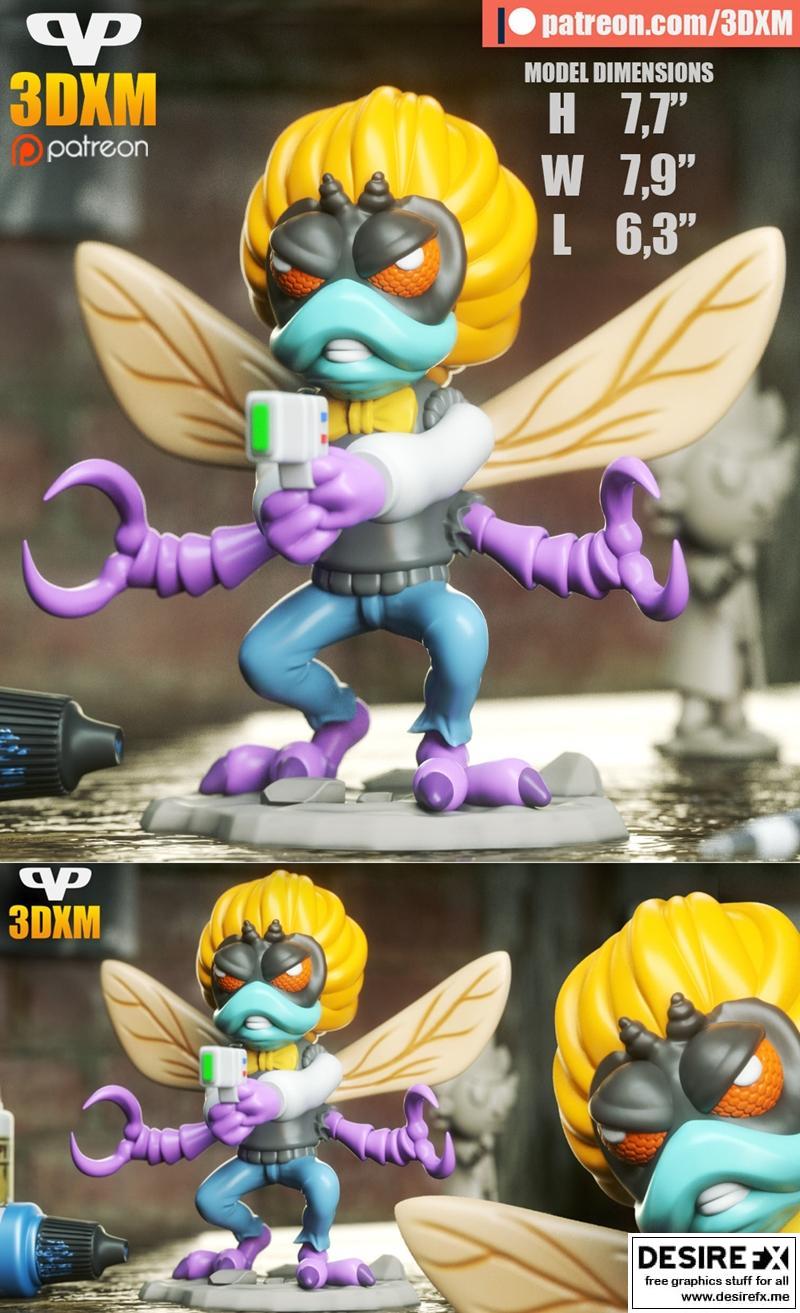 3DXM - 机器人飞侠Chibi - 3D打印模型|3DXM – Baxter Fly Chibi – 3D Print Model STL