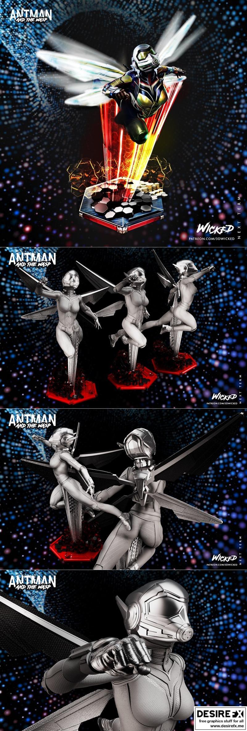 WICKED——毒蜂雕像 3D打印模型|WICKED – The Wasp Statue – 3D Print Model STL