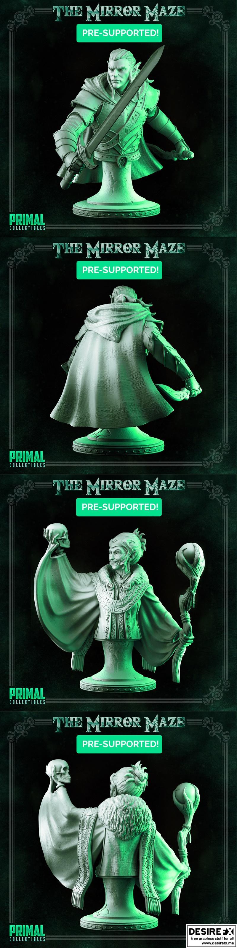 原始标题：Primal Collectibles – Lilith Archmage Bust and Augur Elf Warrior Bust – 3D Print Model STL

解析：  
- 作品名称：Primal Collectibles（原始名称为工作室名，但根据规则“作品名称多为动漫、游戏、电影等”，此处应视为“Primal Collectibles”为工作室，非作品）  
- 角色名称：Lilith Archmage（莉莉丝大法师）和 Augur Elf Warrior（先知精灵战士）  
- 产品类型：3D打印模型（STL格式）

因此，中文标题应聚焦于角色名称和产品类型，突出角色与3D打印模型的关系。

最终中文标题：  
莉莉丝大法师与先知精灵战士3D打印模型|Primal Collectibles – Lilith Archmage Bust and Augur Elf Warrior Bust – 3D Print Model STL