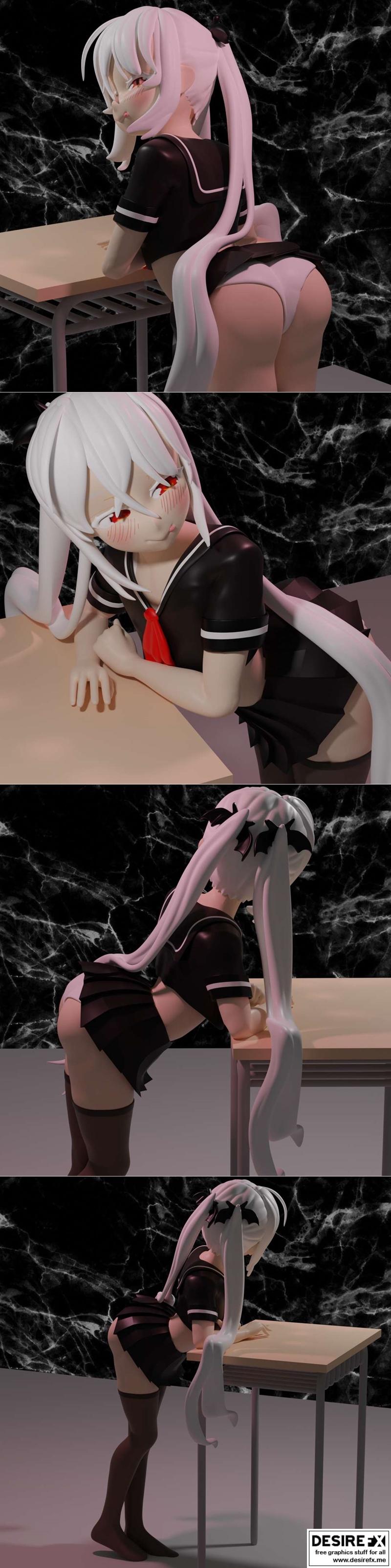 傲娇恶魔女——3D打印模型|Bratty Succubus – 3D Print Model STL