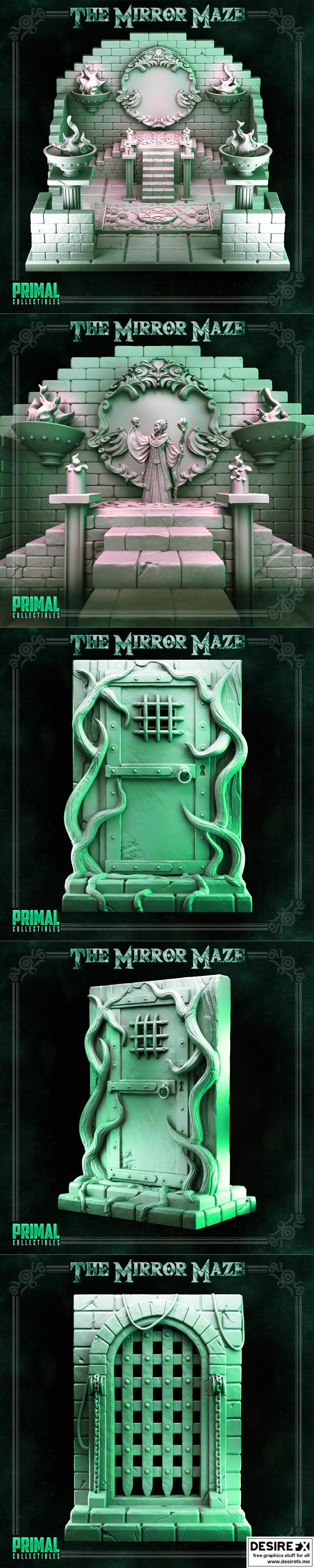 原始标题中的“Primal Collectibles – Iron Door and Porticullis and Sanctrum Room – 3D Print Model STL”  
提取作品与角色名称部分：“Iron Door and Porticullis and Sanctrum Room”  
该名称看似为建筑结构或场景名称，结合“3D打印模型”可推测为某款游戏或动漫中的场景复刻，如《战神》《黑暗之魂》《上古卷轴》等中常见元素，其中“Sanctrum Room”可能为“圣堂房间”或“神殿房间”，“Iron Door”为铁门，“Porticullis”为中世纪铁制门廊或防御门，整体风格偏向奇幻或中世纪背景。

结合中文语境和3D模型命名习惯，拟定如下中文标题：

**圣堂房间与铁门铁廊3D打印模型**|Primal Collectibles – Iron Door and Porticullis and Sanctrum Room – 3D Print Model STL